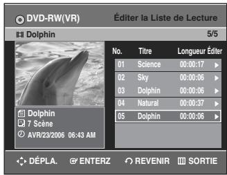 SAMSUNG DVD-R135 - Appuyez sur les touches ▲▼ pour sélectionnner Copier, puis appuyez sur la touche ENTER. La dernière liste de lecture sélectionnée sera copiee. - 2