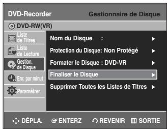 SAMSUNG DVD-R135 - Finaliser un disque - 5