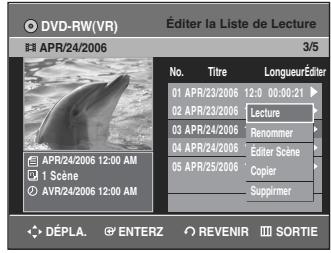 SAMSUNG DVD-R135 - Appuyez sur les touches  pour selectionner Lecture, puis appuyez sur la touche ENTER. - 1