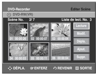 SAMSUNG DVD-R135 - Appuyez sur les touches ▲▼ △▶ pour sélectionner la scène que vous souhaitez dire, puis appuyez sur la touche ENTER. - 1