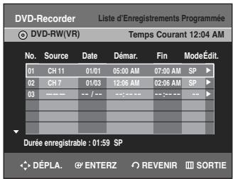 SAMSUNG DVD-R135 - Modifier la liste des dossiers programmes - 4