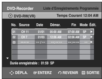 SAMSUNG DVD-R135 - Supprimer la liste des dossiers programmes - 5