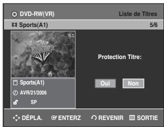 SAMSUNG DVD-R135 - Utilisation de la touche TITLE LIST - 4