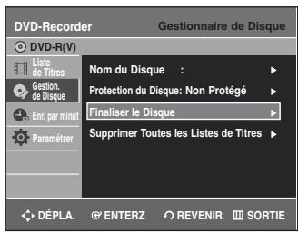 SAMSUNG DVD-R135 - Finaliser un disque - 6
