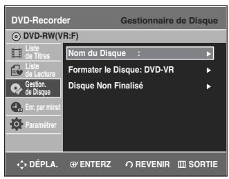SAMSUNG DVD-R135 - Ne pas finaliser un dique (mode V/VR) - 3