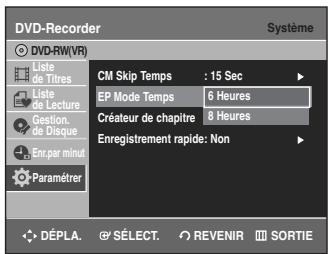 SAMSUNG DVD-R135 - Mode EP Réglage de l'heure - 5