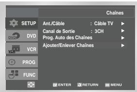 SAMSUNG DVD-V4700 - Ajouter/Enlever des Canaux - 2