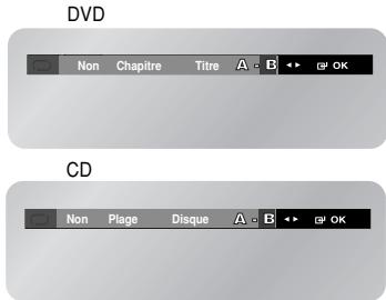DVD Non Chapitre Titre A B OK CD Non Plage Disque A B OK
