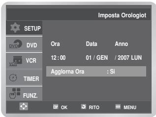 SAMSUNG DVD-V6700S - L'ora e la data corrente verranno visualizzate automaticamente. - 1