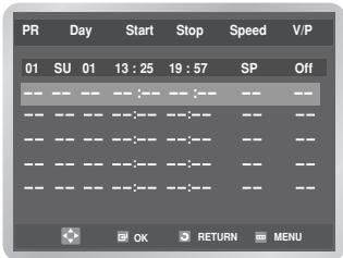 SAMSUNG DVD-V6700S - Checking a Preset Recording - 2