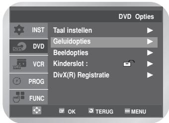 SAMSUNG DVD-V6700S - De geluidopties instellen - 2