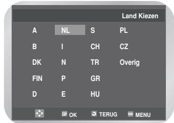 SAMSUNG DVD-V6700S - Druk nog een keer op de toets OK of ▶. Het menu Land kiezen verschijnt. - 1