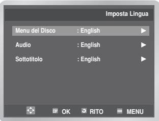 SAMSUNG DVD-V6700S - Impostazione della lingua del menu del disco - 2