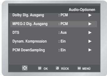 SAMSUNG DVD-V6700S - Konfigurieren der Audiooptionen - 2