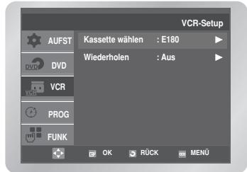 SAMSUNG DVD-V6700S - Auswählen des Kassettentyps - 1