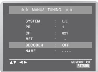 SAMSUNG DVD-V6700S - Presetting the Stations Manually - 5