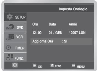 SAMSUNG DVD-V6700S - Impostazione automatica dell'orologio - 1