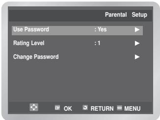 SAMSUNG DVD-V6700S - Setting Up the Parental Control - 5