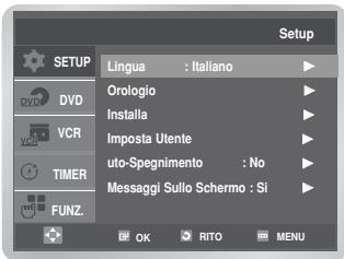 SAMSUNG DVD-V6700S - Impostazione della lingua del menu - 1