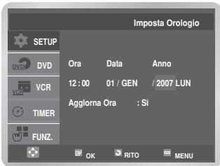SAMSUNG DVD-V6700S - Impostazione della data e dell'ora - 2