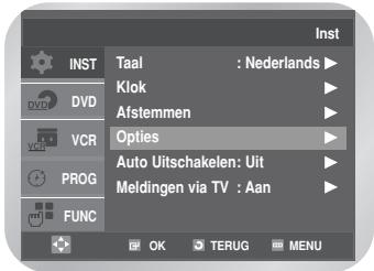 SAMSUNG DVD-V6700S - Druk op de toets MENU .Het menu INST wordt weergegeven. - 1