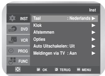 SAMSUNG DVD-V6700S - De menutaal instellen - 1