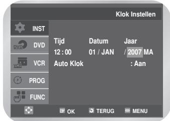 SAMSUNG DVD-V6700S - De huidige tijd en datum worden automatisch weergegeven. - 1