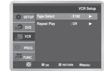 SAMSUNG DVD-V6700S - Selecting the Cassette Type - 1