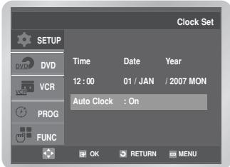 SAMSUNG DVD-V6700S - ■ Setting the Clock Automatically - 1