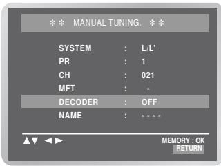 SAMSUNG DVD-V6700S - Presetting the Stations Manually - 4
