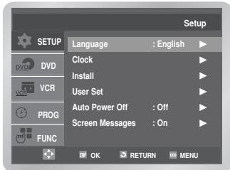 SAMSUNG DVD-V6700S - Setting the Menu Language - 1
