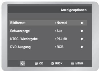 SAMSUNG DVD-V6700S - Konfigurieren der Anzeigeoptionen - 2