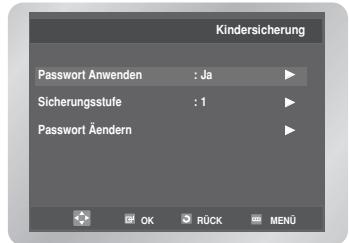 SAMSUNG DVD-V6700S - Konfigurieren der Jugenschutzoption - 5