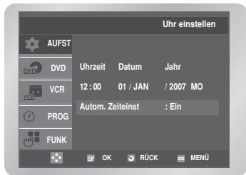 SAMSUNG DVD-V6700S - ■ Automatisches Stellen der Uhr - 1