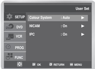 SAMSUNG DVD-V6700S - Selecting the Colour Mode - 2
