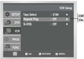SAMSUNG DVD-V80 - Selecting the Cassette Type - 5