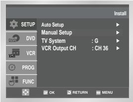 SAMSUNG DVD-V80 - Changing the Preset Station Table - 2