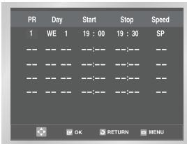 SAMSUNG DVD-V80 - Checking a Preset Recording - 3