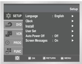 SAMSUNG DVD-V80 - Setting the Date and Time - 2