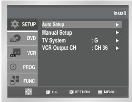 SAMSUNG DVD-V80 - Press OK to start the auto scanning. - 3