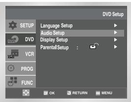 SAMSUNG DVD-V80 - Setting Up the Audio Options - 1