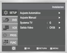 SAMSUNG DVD-V80 - Modificación de la tabla de emisoras predefinidas - 3