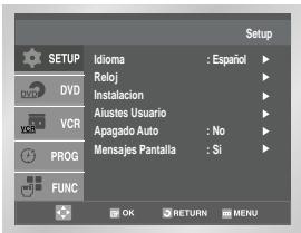 SAMSUNG DVD-V80 - Ajustar la lengua del menu - 2