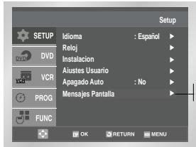 SAMSUNG DVD-V80 - Mensajes Pantalla - 1