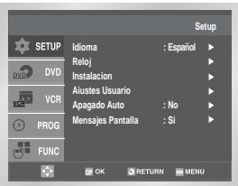 SAMSUNG DVD-V80 - Modificación de la tabla de emisoras predefinidas - 2