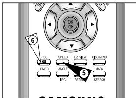 SAMSUNG DVD-V80 - Grabación de un programa con parada automática - 5