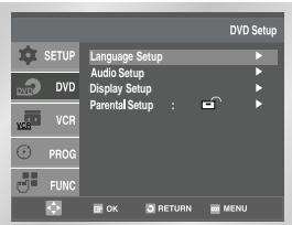 SAMSUNG DVD-V80 - Setting Up the Language Features - 1