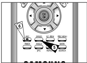 SAMSUNG DVD-V80 - VCR Recording a Programme Immediately - 2