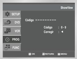 SAMSUNG DVD-V80 - VCR Utilización de la función ShowView (Sólo DVD-V80/DVD-V85) - 4