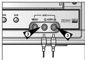 SAMSUNG DVD-V80 - VCR Connecting an RCA Audio/Video Input Cable - 2